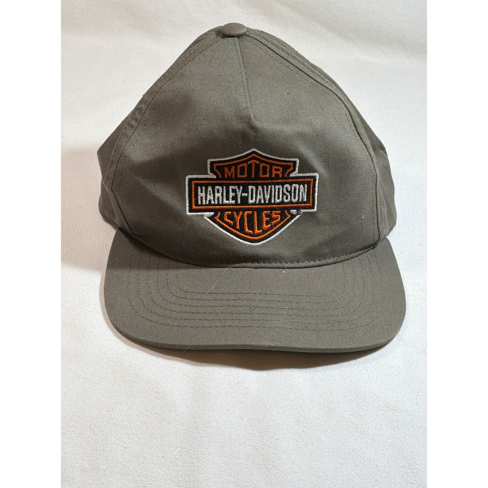 Harley-Davidson Myrtle Beach SC Snapback Hat Olive Green Biker Cap Logo